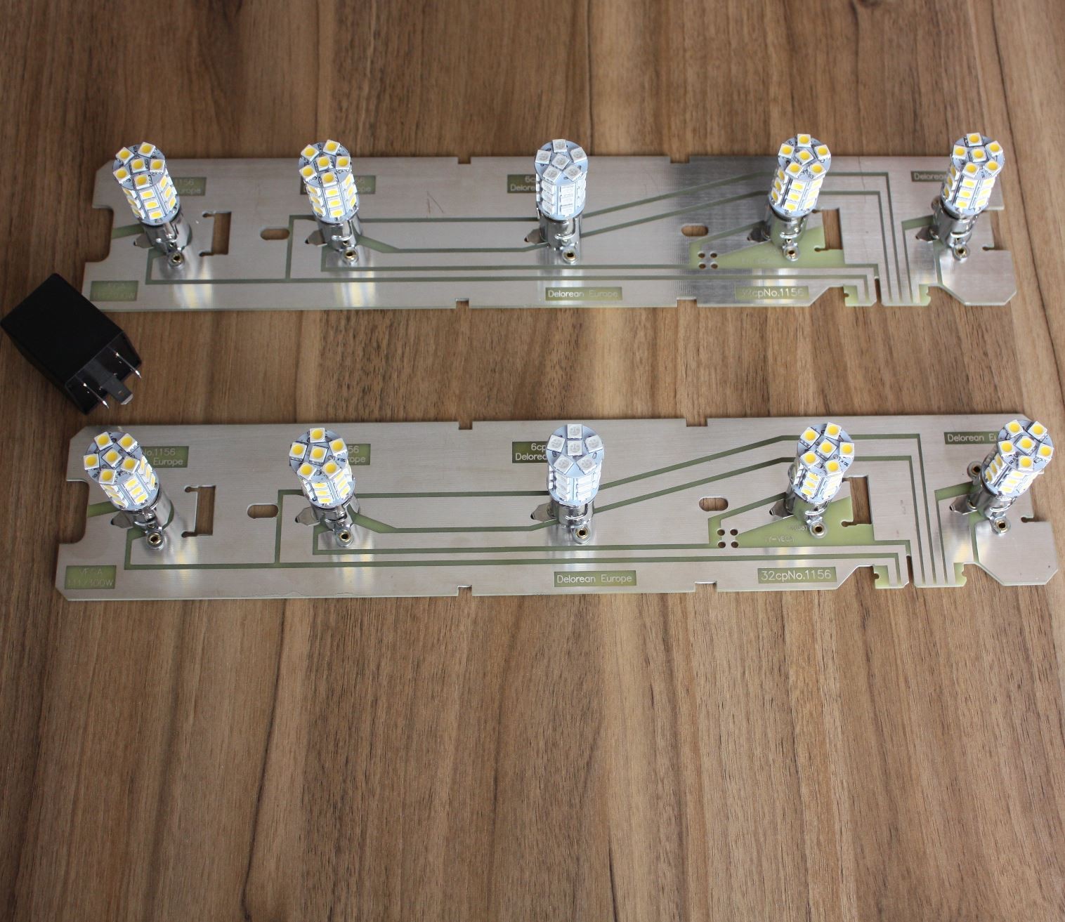 Tail Light Boards (PAIR) with LED Bulb Kit and Flasher DeLorean Club